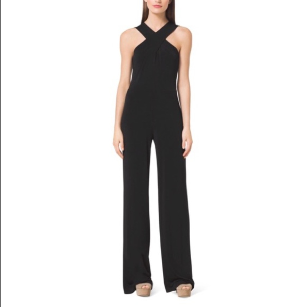 NWT Michael Kors Criss-Cross Black Jumpsuit